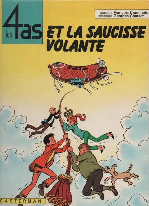 Couverture de l'album Les 4 as Tome 14 Les 4 as et la saucisse volante