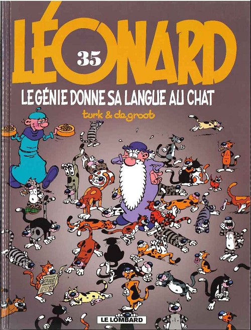 Couverture de l'album Léonard Tome 35 Le génie donne sa langue au chat