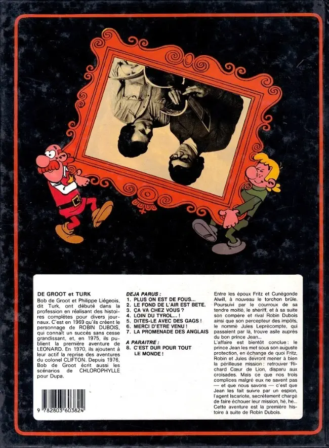 Verso de l'album Robin Dubois Tome 7 La promenade des Anglais