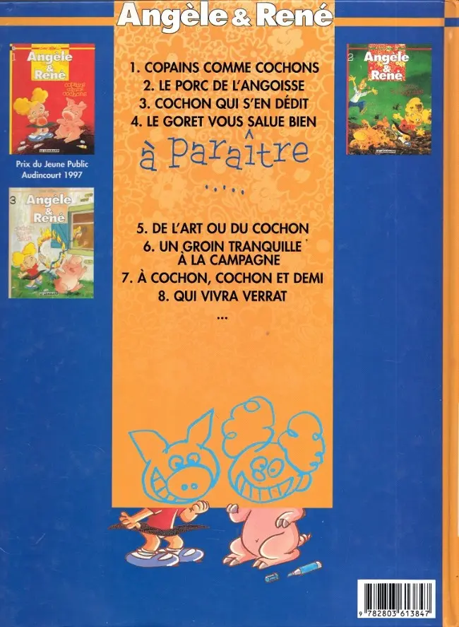 Verso de l'album Angèle & René Tome 4 Le goret vous salue bien