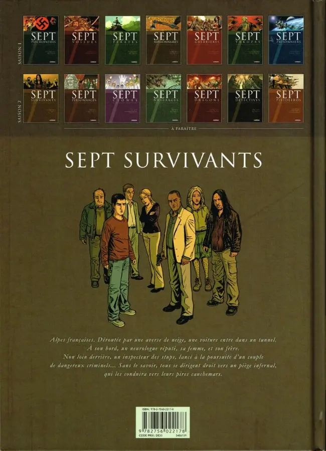 Verso de l'album Sept Cycle 2 Tome 8 Sept survivants