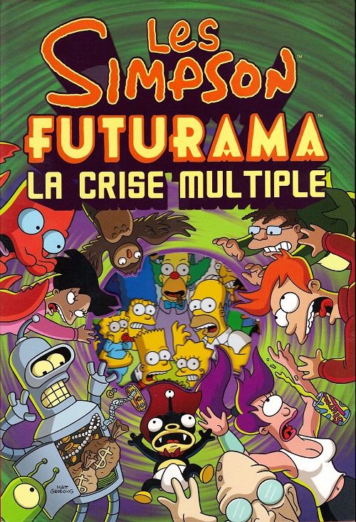 Verso de l'album Les Simpson, Futurama La crise multiple