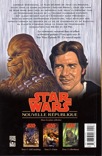 Verso de l'album Star Wars - Nouvelle République Tome 3 Chewbacca