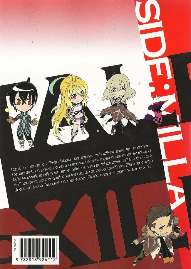 Verso de l'album Tales of Xillia - Side; Milla 1