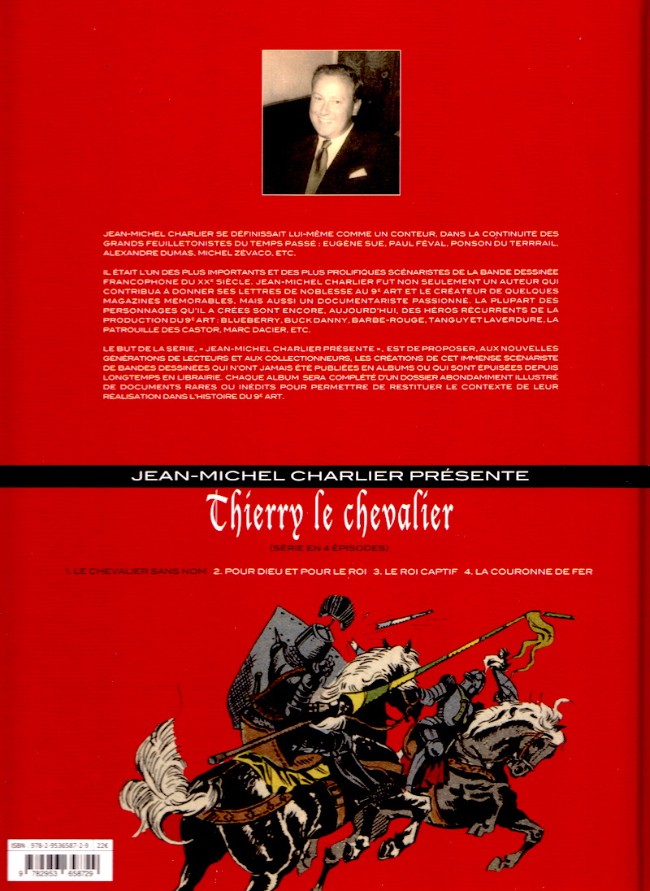 Verso de l'album Thierry le chevalier Tome 1 Le Chevalier sans nom