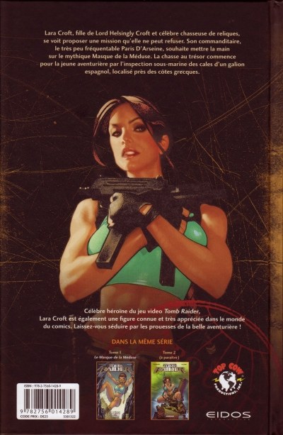Verso de l'album Tomb Raider Tome 1 Le Masque de la Méduse