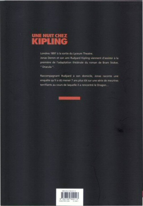 Verso de l'album Une nuit chez Kipling