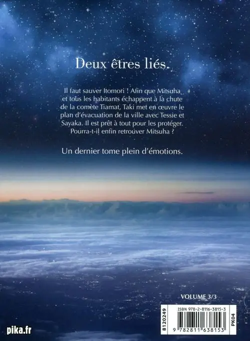 Verso de l'album Your Name. 03