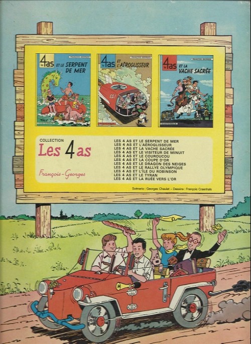 Verso de l'album Les 4 as Tome 8 Les 4 as et le rallye olympique