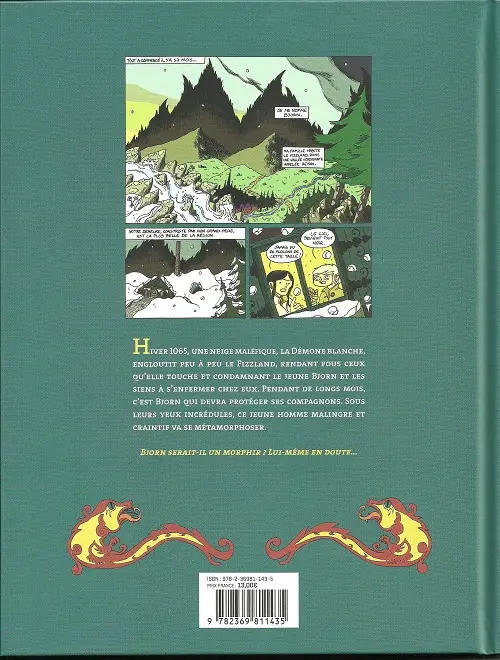 Verso de l'album Bjorn le Morphir Rue de Sèvres Tome 1 Naissance d'un Morphir