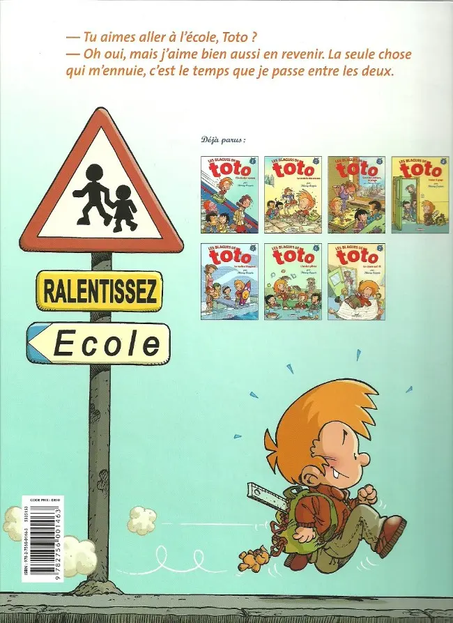 Verso de l'album Les Blagues de Toto Tome 4 Tueur à gags