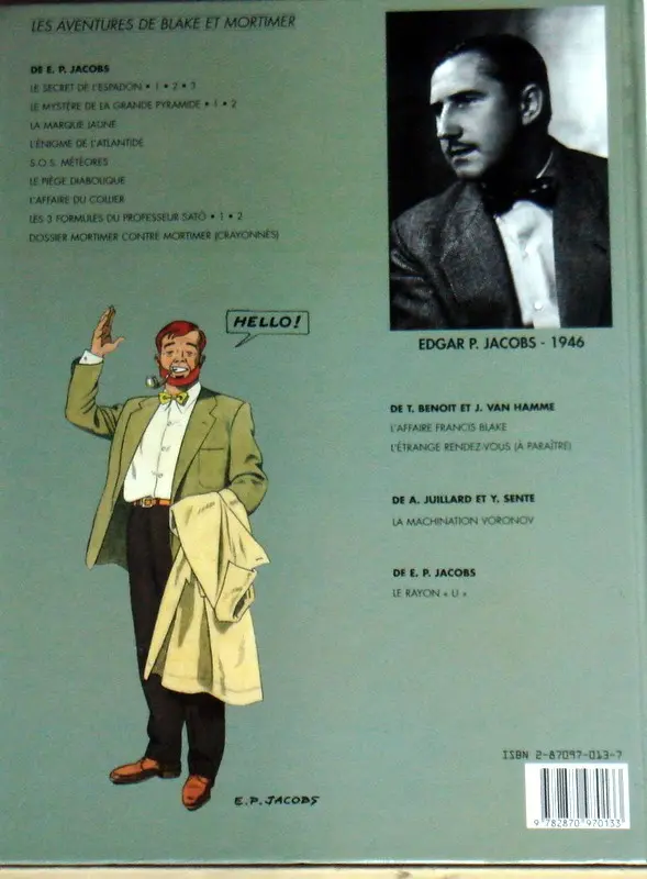 Verso de l'album Blake et Mortimer Tome 7 L'énigme de l'Atlantide