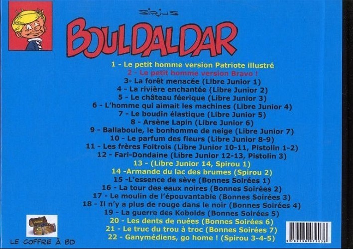Verso de l'album Bouldaldar et Colégram Tome 2 Le petit homme