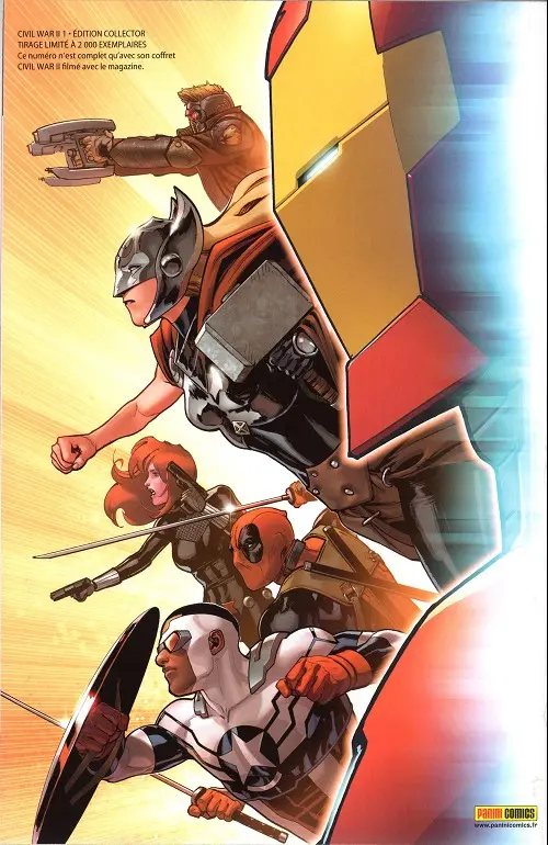 Verso de l'album Civil War II Tome 001