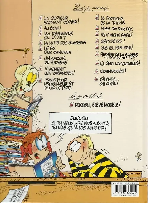 Verso de l'album L'Élève Ducobu Tome 4 La Lutte des classes