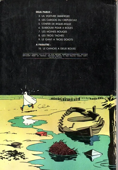 Verso de l'album Gil Jourdan Tome 7 Les moines rouges