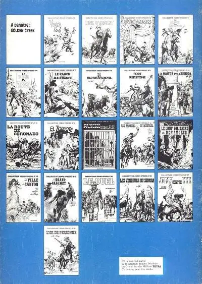 Verso de l'album Jerry Spring Tome 10 Le maître de la Sierra