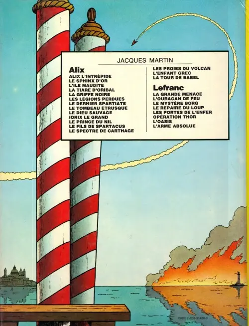 Verso de l'album Lefranc Tome 6 Opération Thor