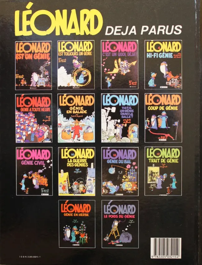 Verso de l'album Léonard Tome 8 Coup de génie