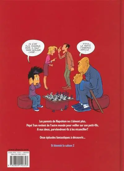 Verso de l'album Mon pépé est un fantôme Tome 1 La vie fantastique de Napoléon Tran Saison 1