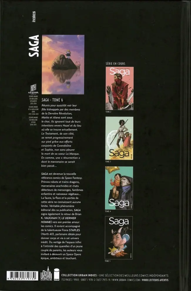 Verso de l'album Saga Tome 6
