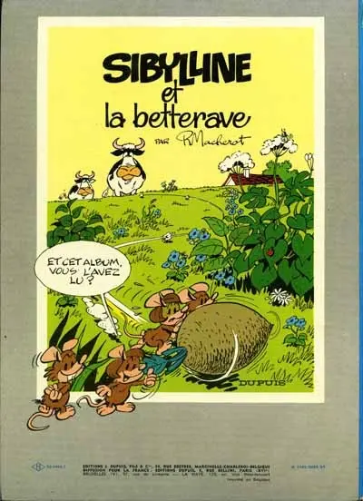 Verso de l'album Sibylline - Dupuis Tome 2 Sibylline en danger