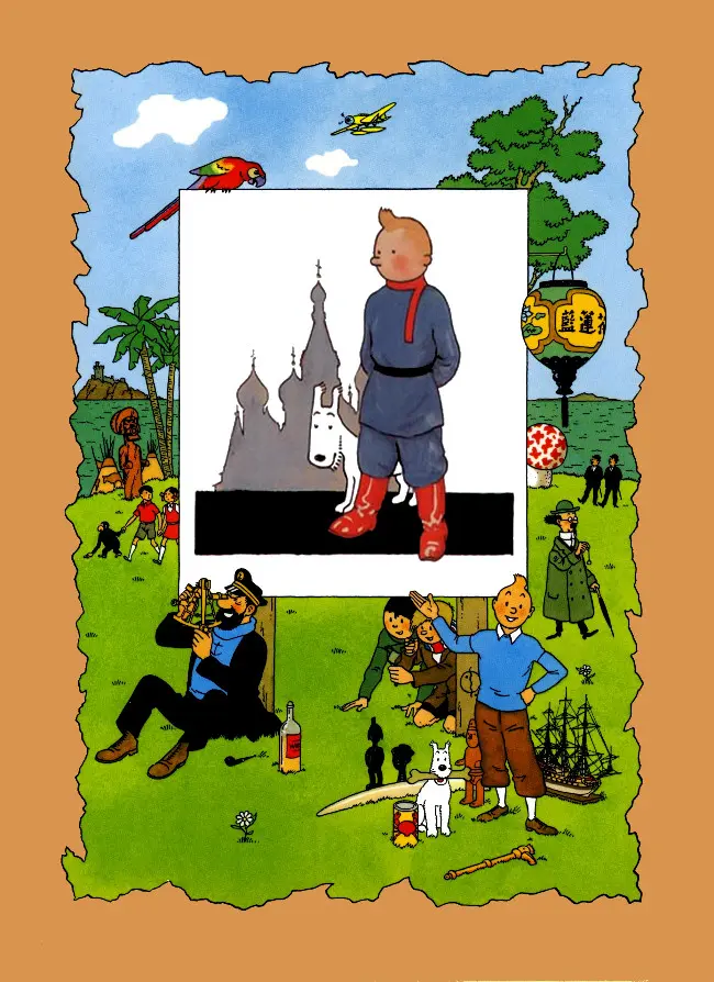 Verso de l'album Tintin Les aventures de Tintin au pays des soviets