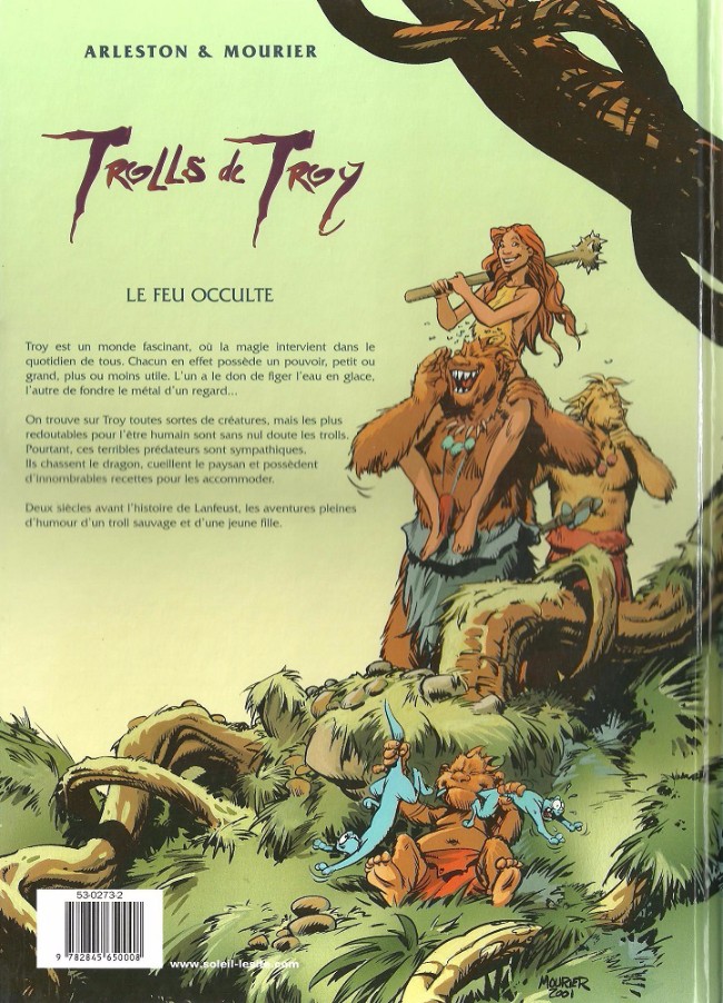 Verso de l'album Trolls de Troy Tome 4 Le feu occulte