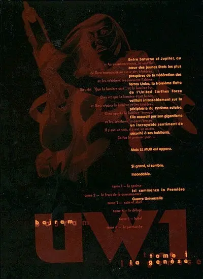 Verso de l'album Universal War One Tome 1 La genèse