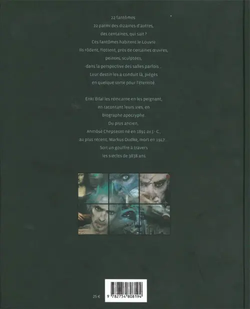 Verso de l'album Les fantômes du Louvre