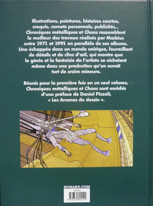 Verso de l'album Chroniques métalliques - Chaos