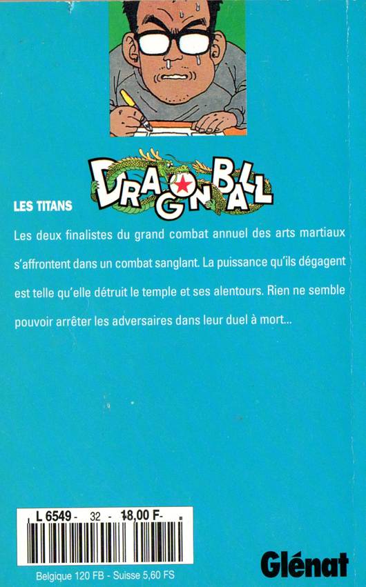 Verso de l'album Dragon Ball Tome 32 Les Titans