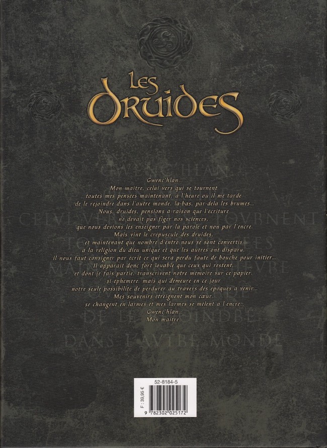 Verso de l'album Les Druides Intégrale Tomes 1 à 6