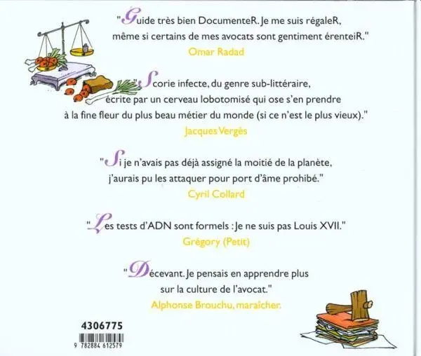 Verso de l'album Le Petit Dico illustré ... Le Petit Dico illustré des Avocats