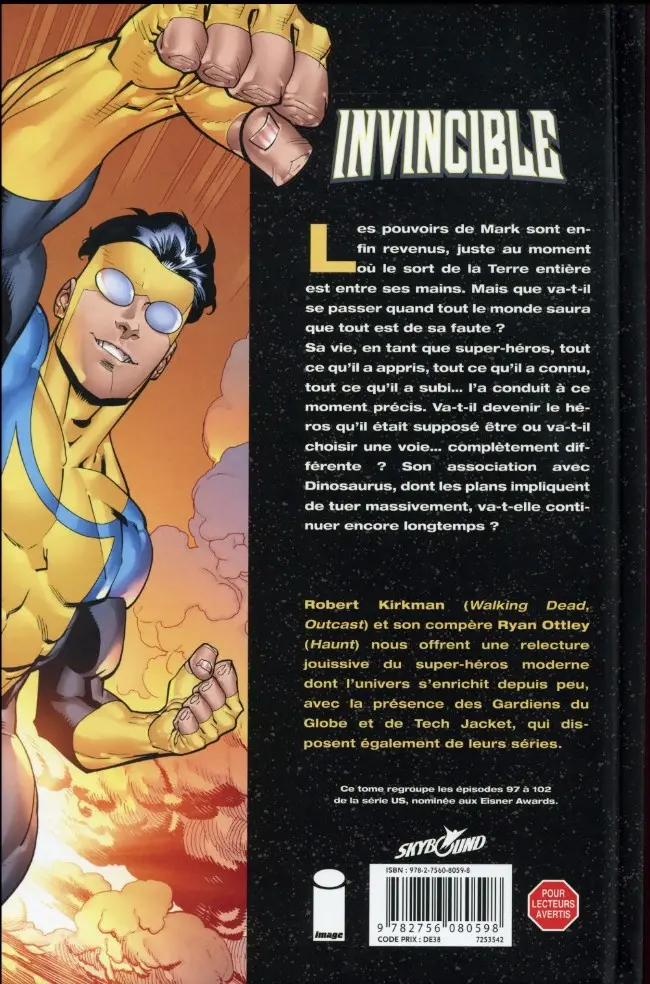 Verso de l'album Invincible Tome 18 Hécatombe