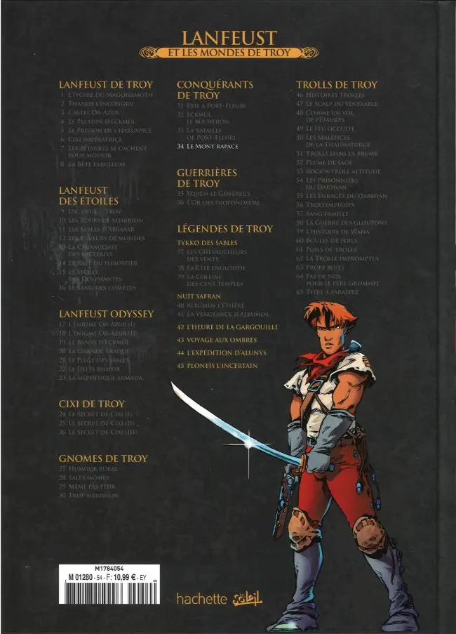 Verso de l'album Lanfeust et les mondes de Troy Tome 34 Les Conquérants de Troy - Le Mont Rapace