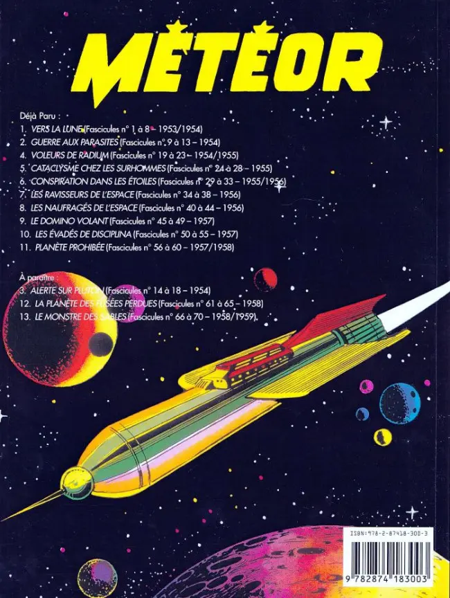 Verso de l'album Météor 11