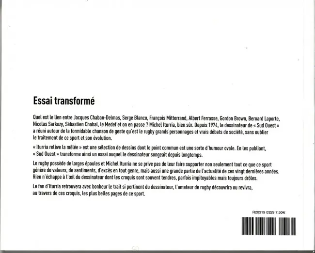 Verso de l'album Iturria relève la mêlée