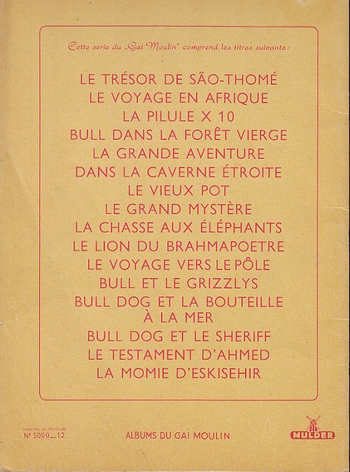 Verso de l'album Bull Dog Tome 12 Bull et le grizzlys