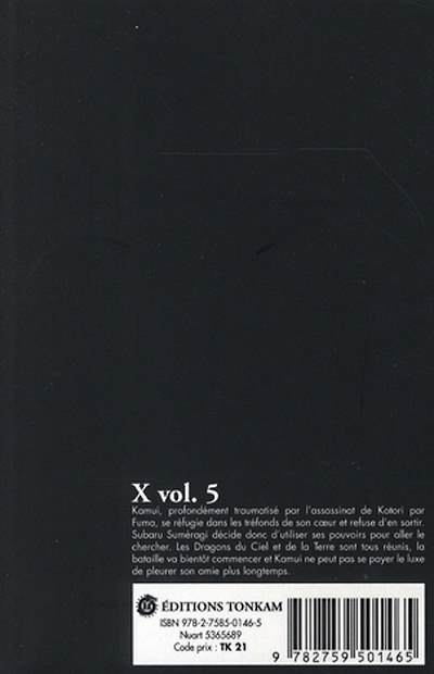 Verso de l'album X Volume double Volume 5