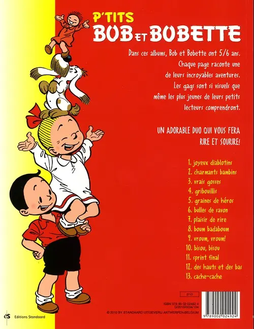 Verso de l'album Bob et Bobette (P'tits) Tome 13 Cache-cache