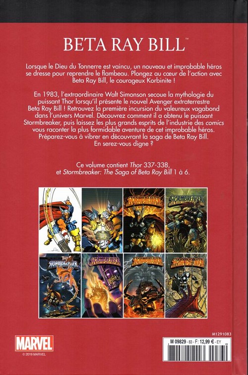 Verso de l'album Le meilleur des Super-Héros Marvel Tome 83 Beta ray bill