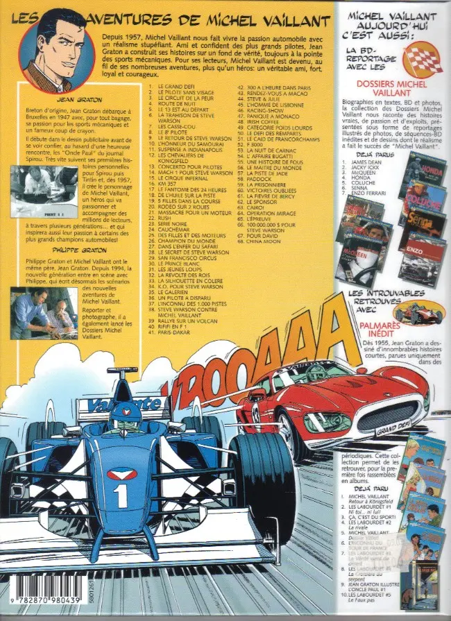 Verso de l'album Michel Vaillant Tome 62 Le $pon$or