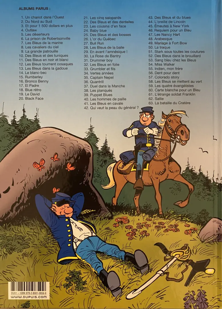 Verso de l'album Les Tuniques Bleues Tome 2 Du Nord au Sud