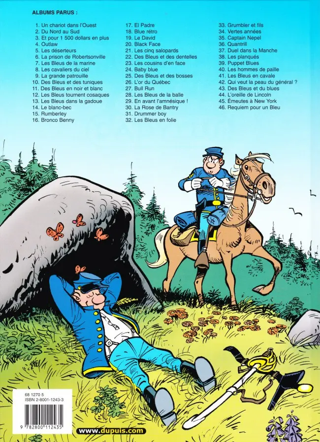 Verso de l'album Les Tuniques Bleues Tome 24 Baby Blue
