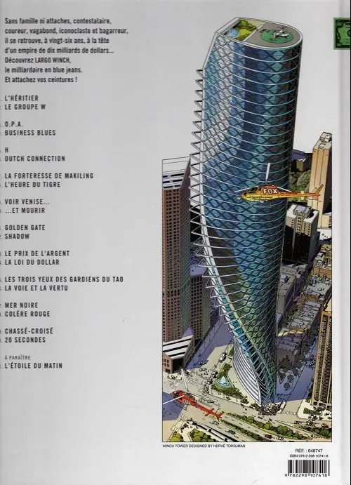 Verso de l'album Largo Winch Tome 20 20 secondes