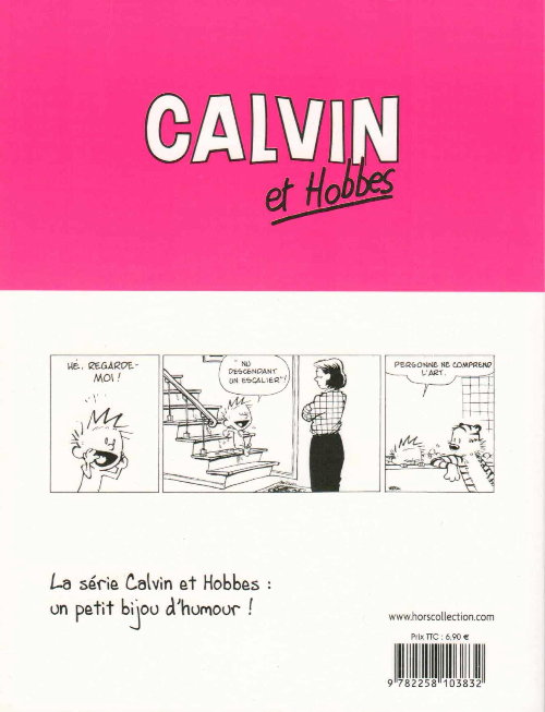 Verso de l'album Calvin et Hobbes Tome 20 Il y a des trésors partout !