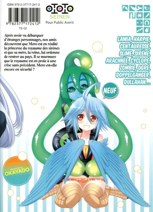 Verso de l'album Monster Musume - Everyday Life with Monster Girls 9