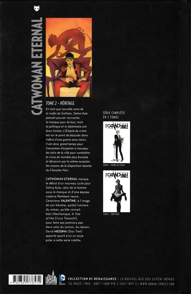 Verso de l'album Catwoman Eternal Tome 2 Héritage
