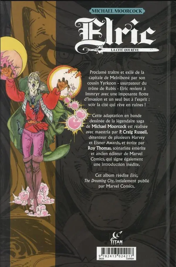 Verso de l'album Elric La cité qui rêve